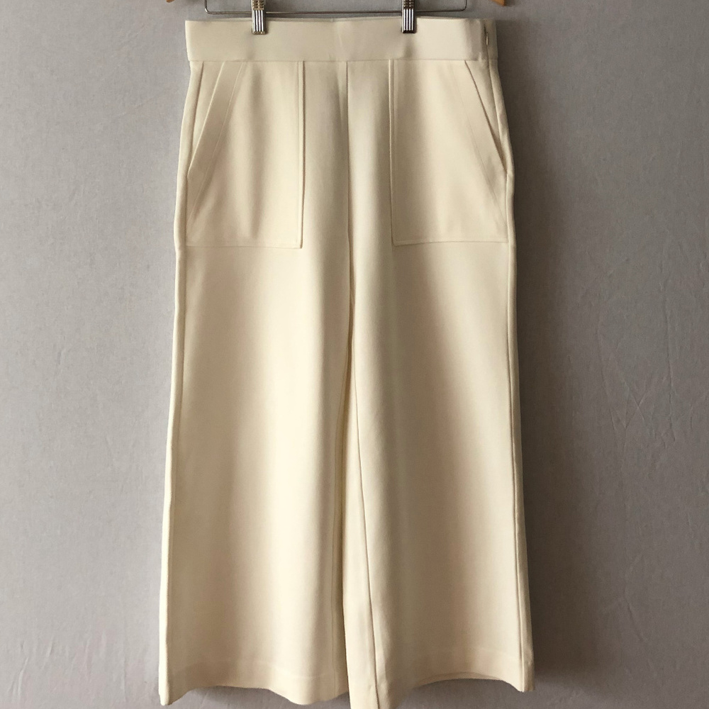 J. Crew Cream Wide-Leg Pants